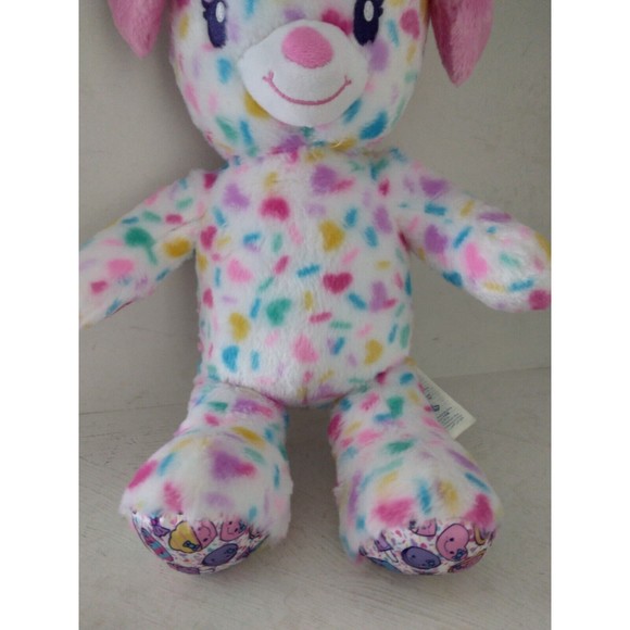 Build a Bear BAB Shopkins Puppy Dog Sprinkles Hearts Candy Cupcake Pink Ears 16" - Picture 3 of 6